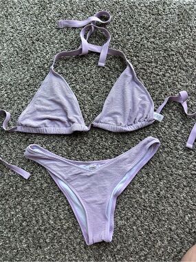 Lavender/purple bikini set (fuller bust) - please read description